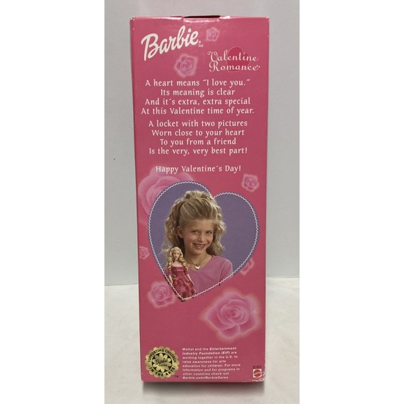 New-In-Box Mattel Valentine Romance Barbie Doll w/ Locket - #B1805 Vintage 2003 - Picture 4 of 14
